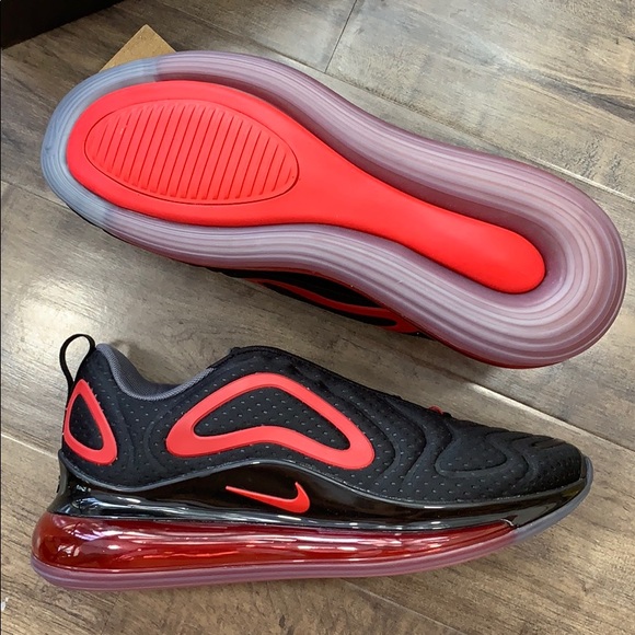 NIKE AIR MAX 720 Black/University Red-Black men’s - Picture 12 of 16